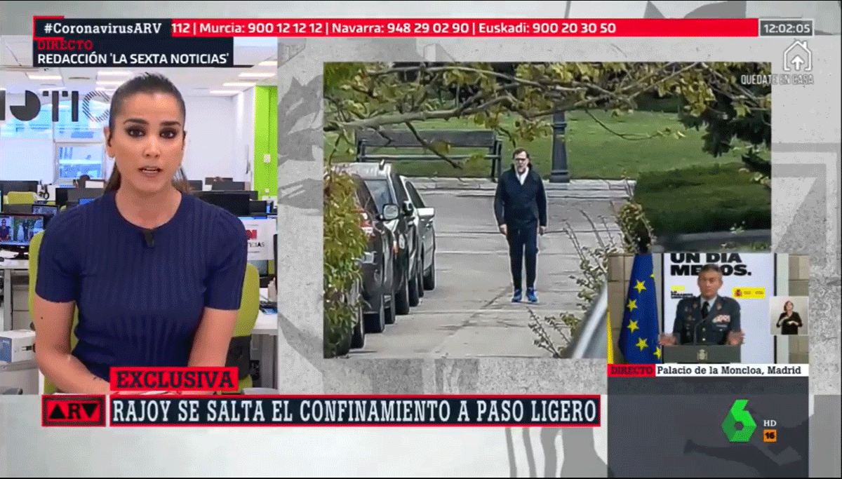 Imágenes de Rajoy ofrecidas por la Sexta.