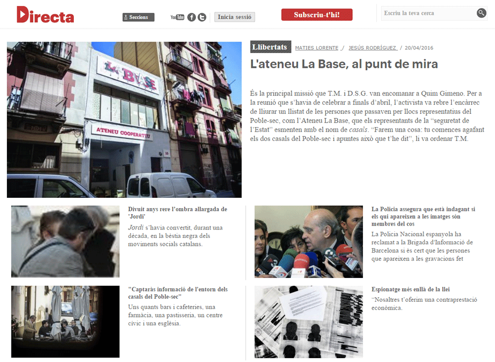 Portada de 'La Directa' Portada de 'La Directa'