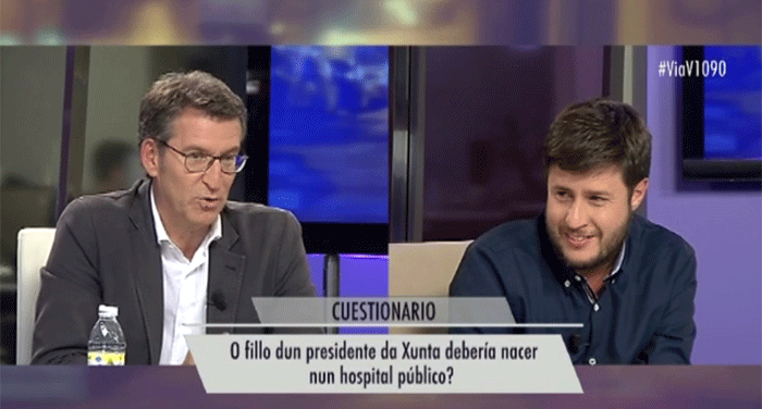 Feijóo, durante su entrevista en septiembre en el programa de la televisión gallega