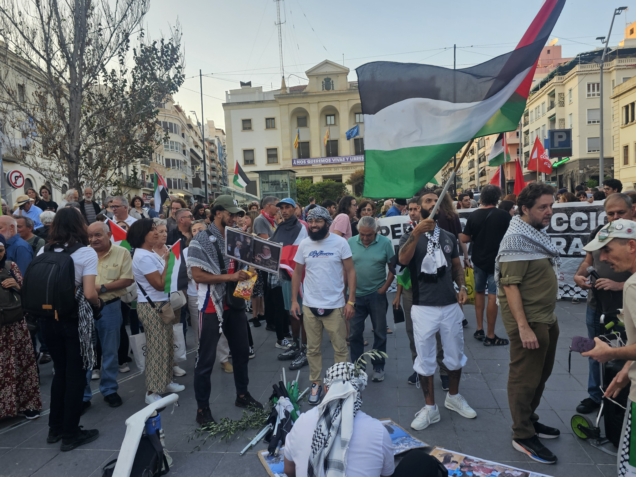 Manifestacion en apoyo a Palestina celebrada en Alacant.