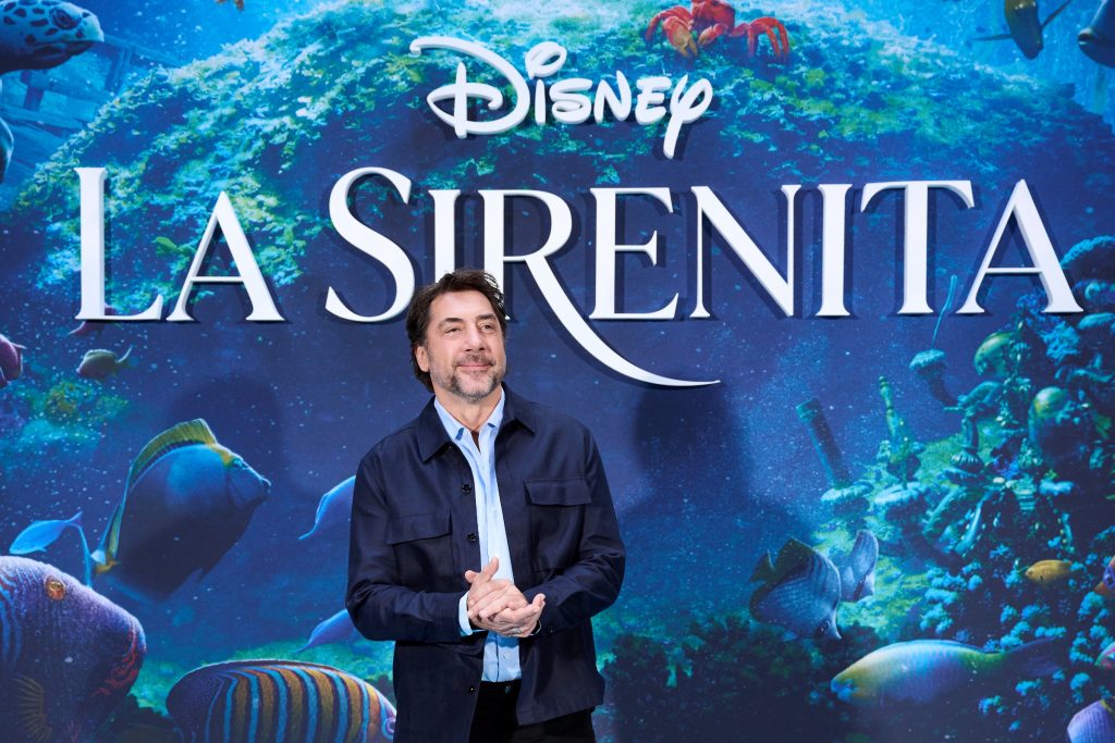 Javier Bardem, durante la promoción de 'La Sirenita'.- Disney