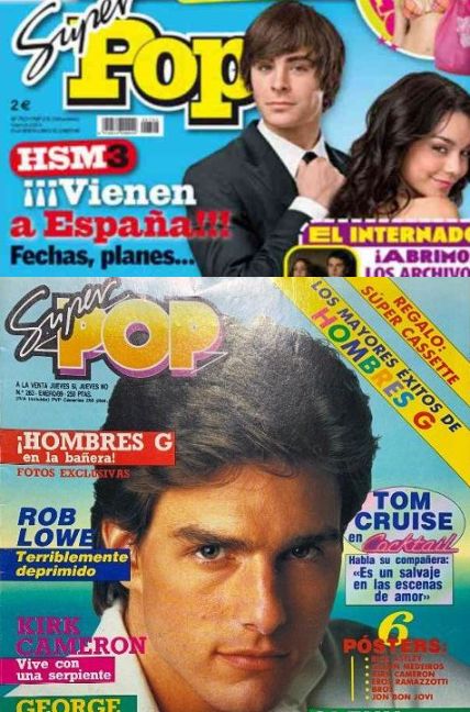 Tom Cruise o el elenco de 'High School Musical' protagonizaron múltiples portadas de la revista 'Super Pop'. (terceros)