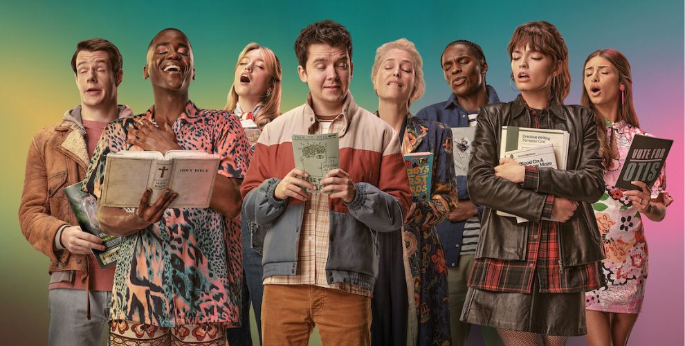 Actores de la serie 'Sex Education' en una foto promocional de Netflix.