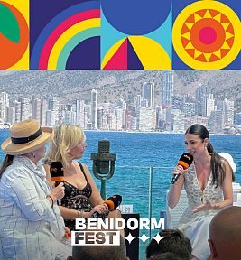.Massiel, María Eizaguirre y Blanca Paloma, en la presentación del Benidorm Fest 2024 RTVE